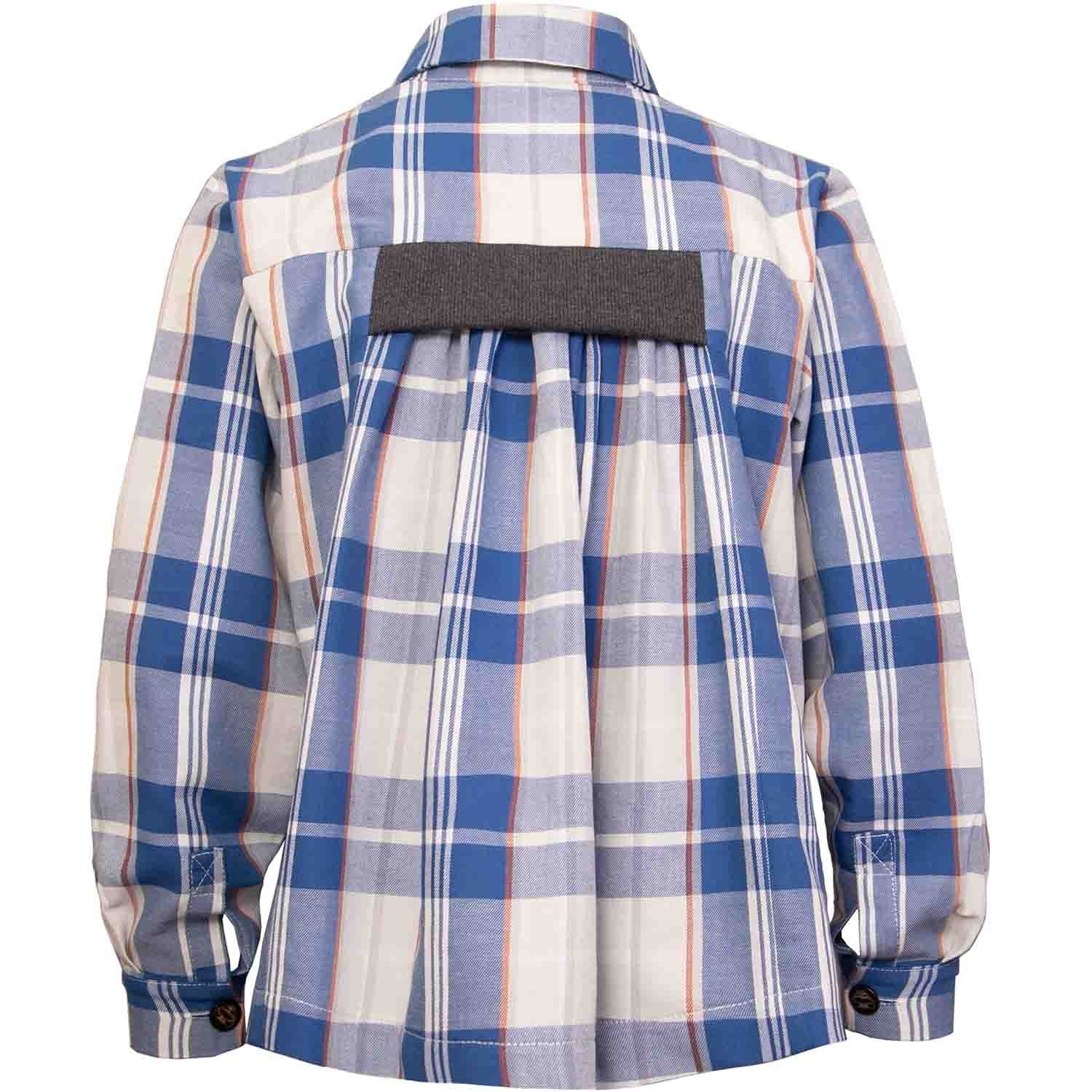 Kids Blue Plaid Shirt-2