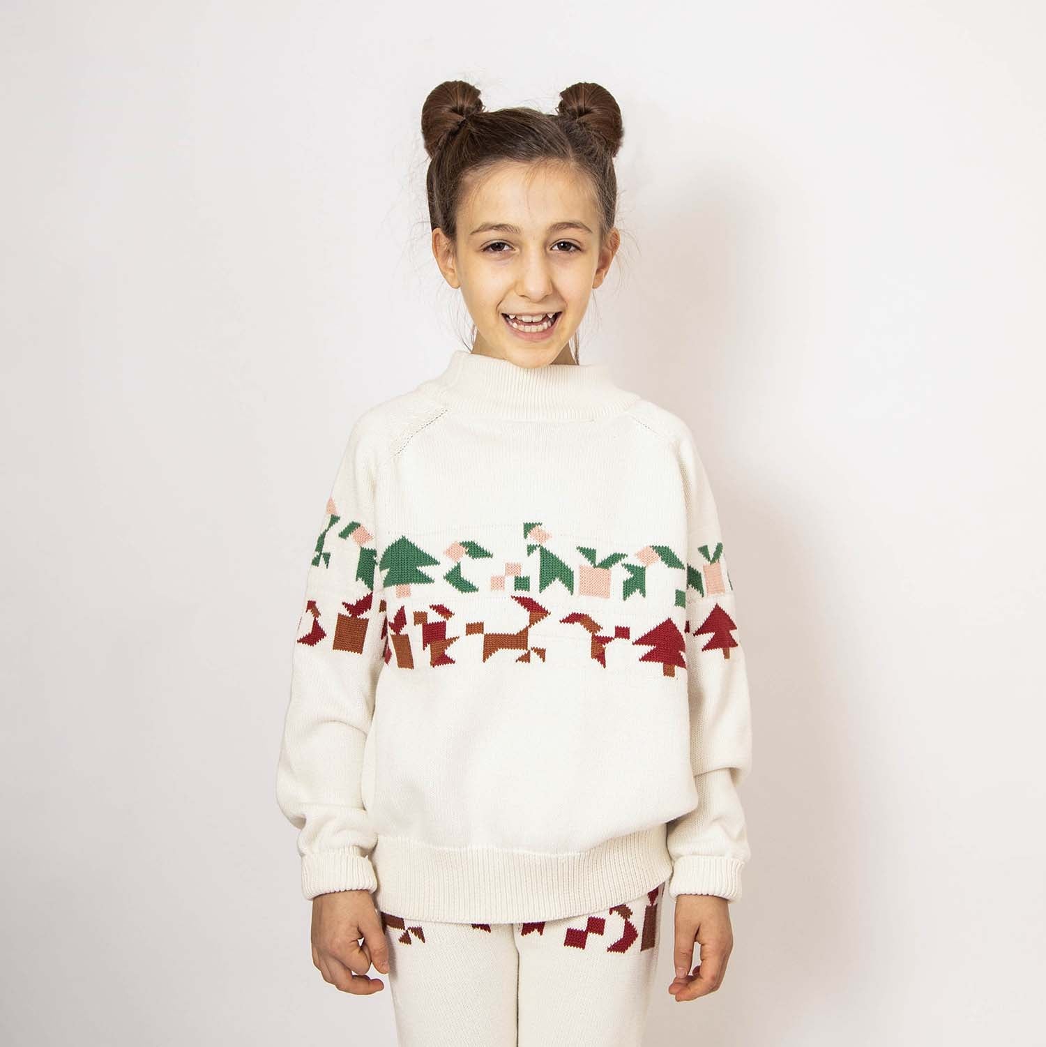 White Christmas Sweater for Kids with Gifts Motiv-1