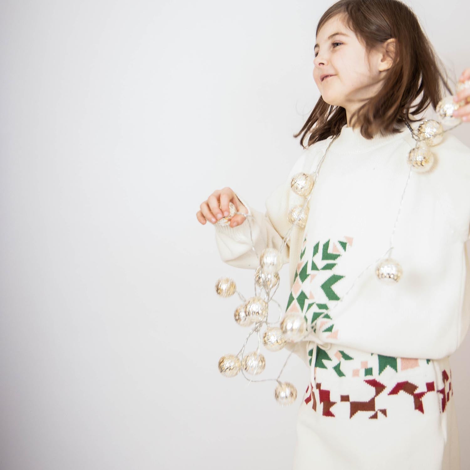 Girls Christmas Skirt with Gifts Motiv-1