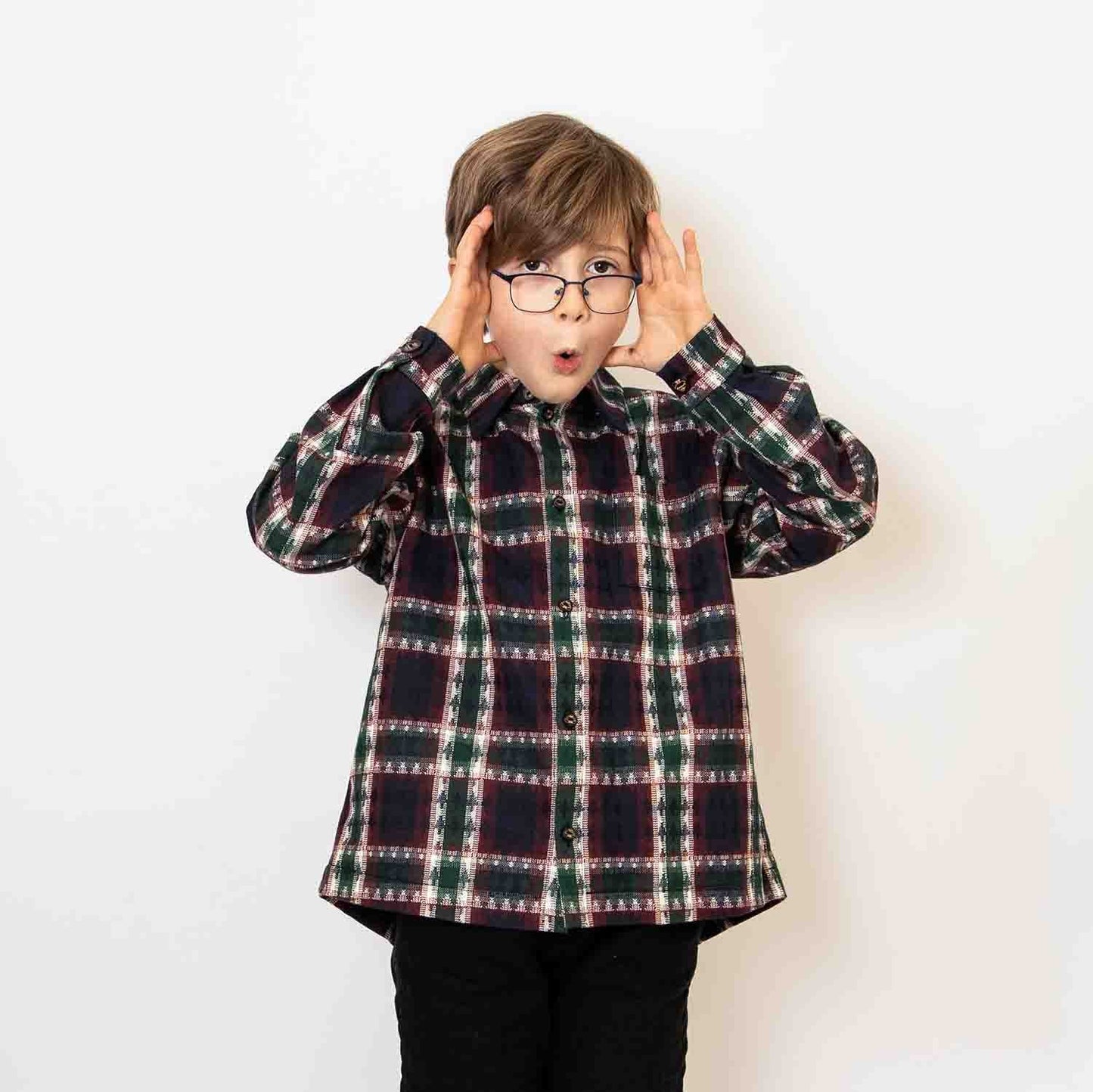 Boys Christmas Checked Shirt-1