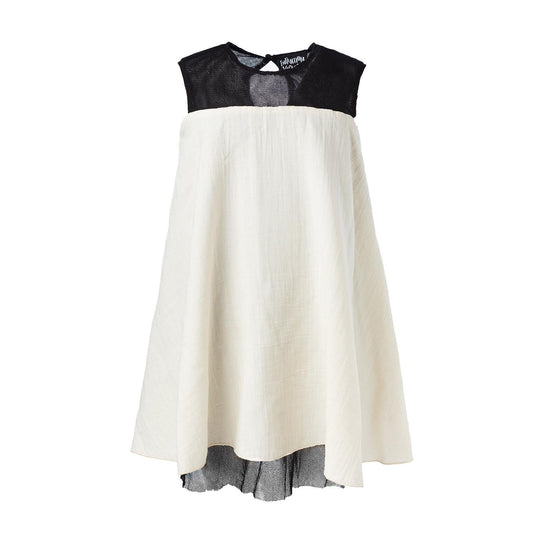 White Baby Doll Dress for Girls-0