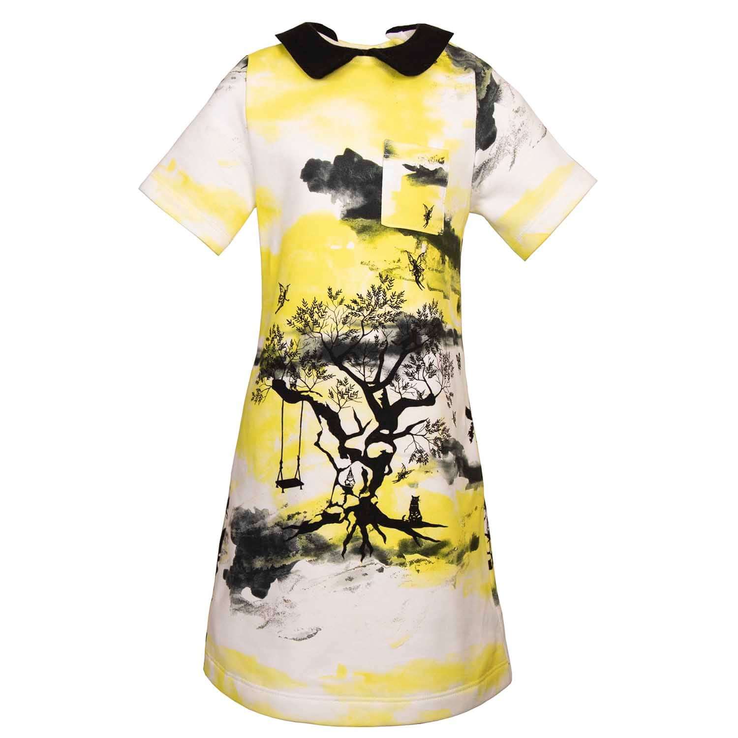 Kids A-line Dress with Print-0