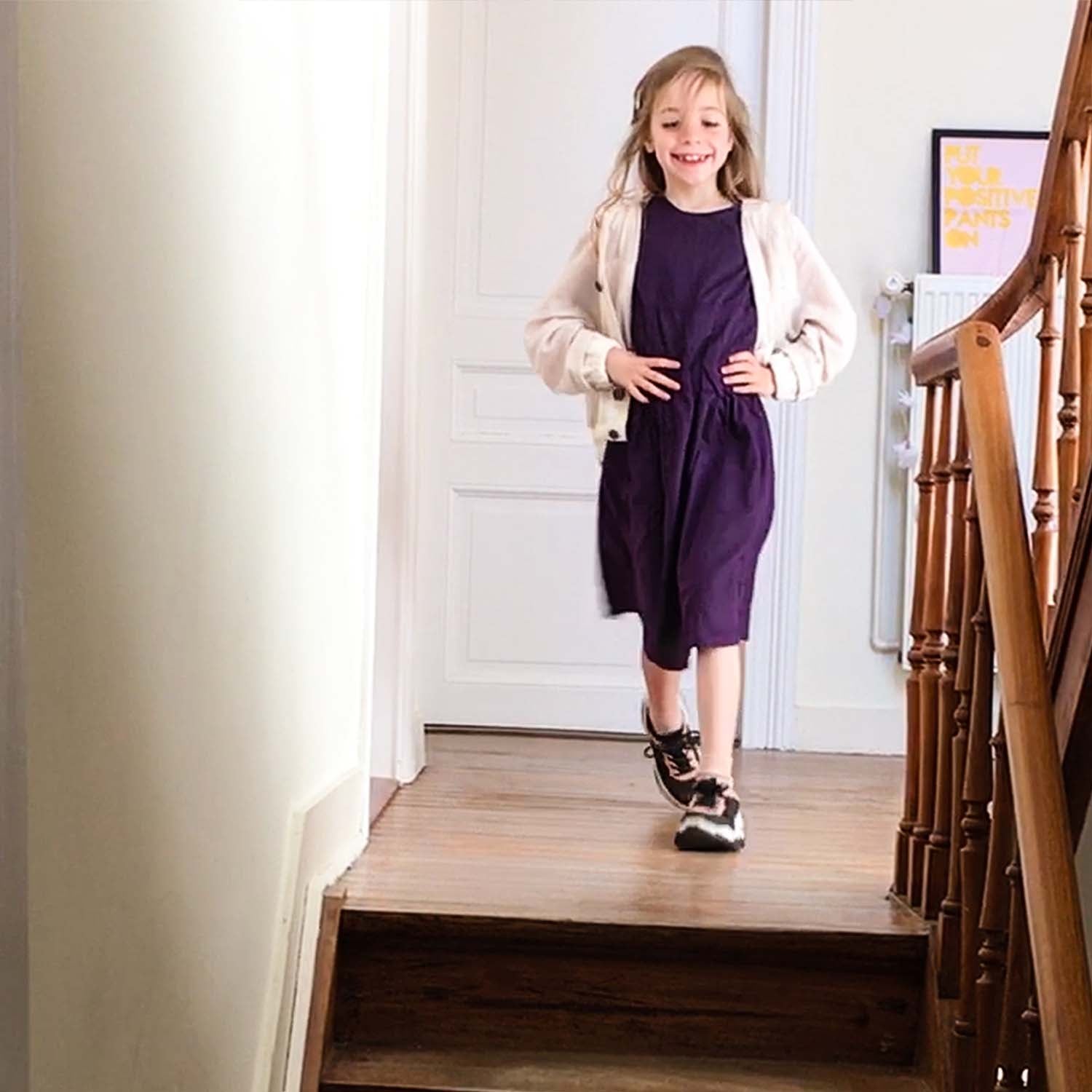 Purple Summer Dress with Pleats-2