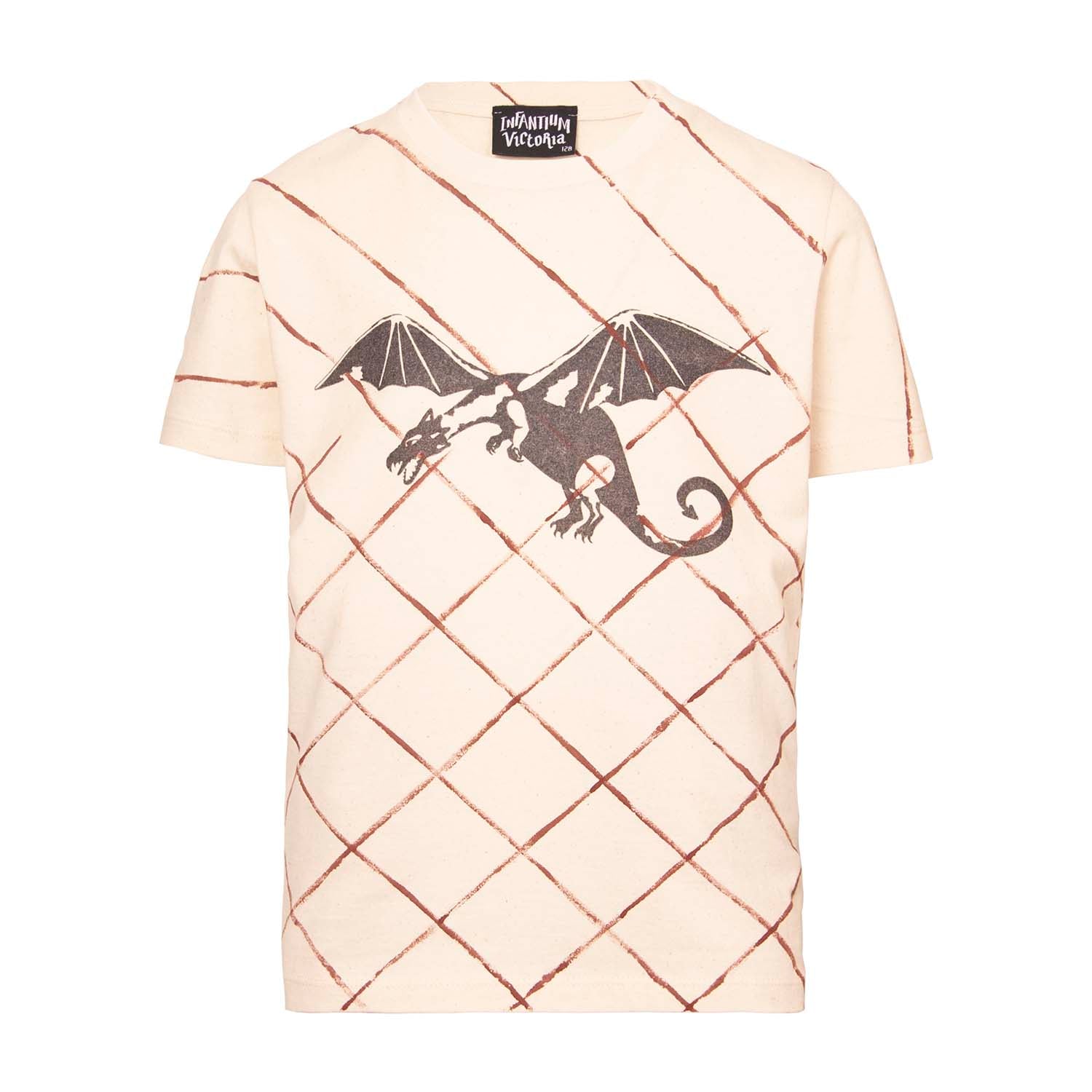 Hand-Painted Off-White T-Shirt with Dragon Limited Edition-0