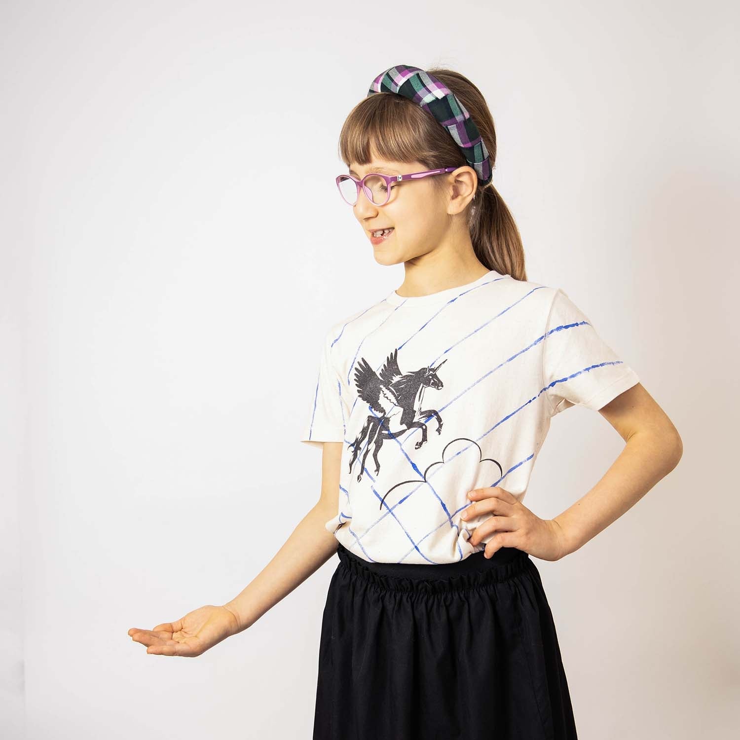 Hand-Painted Off-White T-Shirt with Unicorn Limited Edition-1