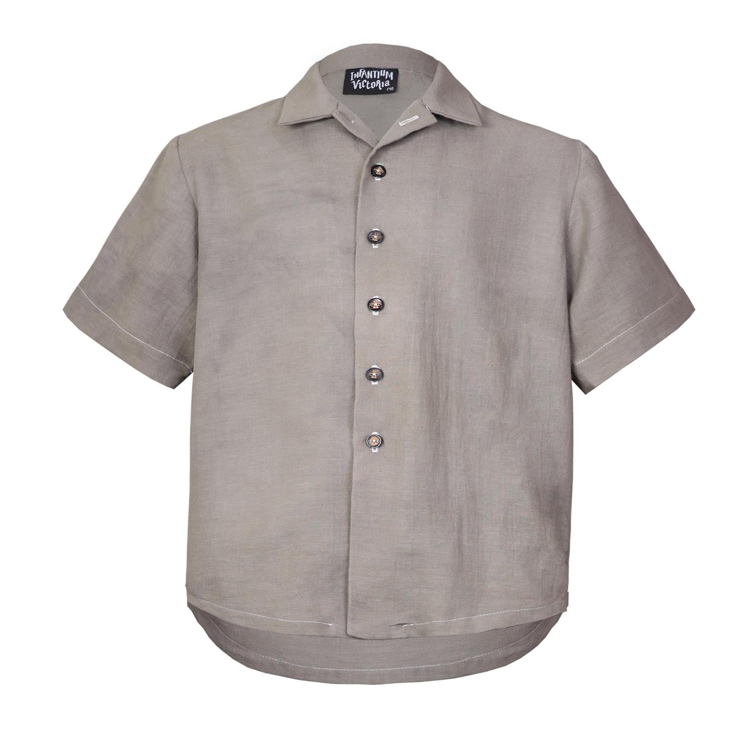 Kids Shirt in Khaki Weganool Vegan Cashmere-0
