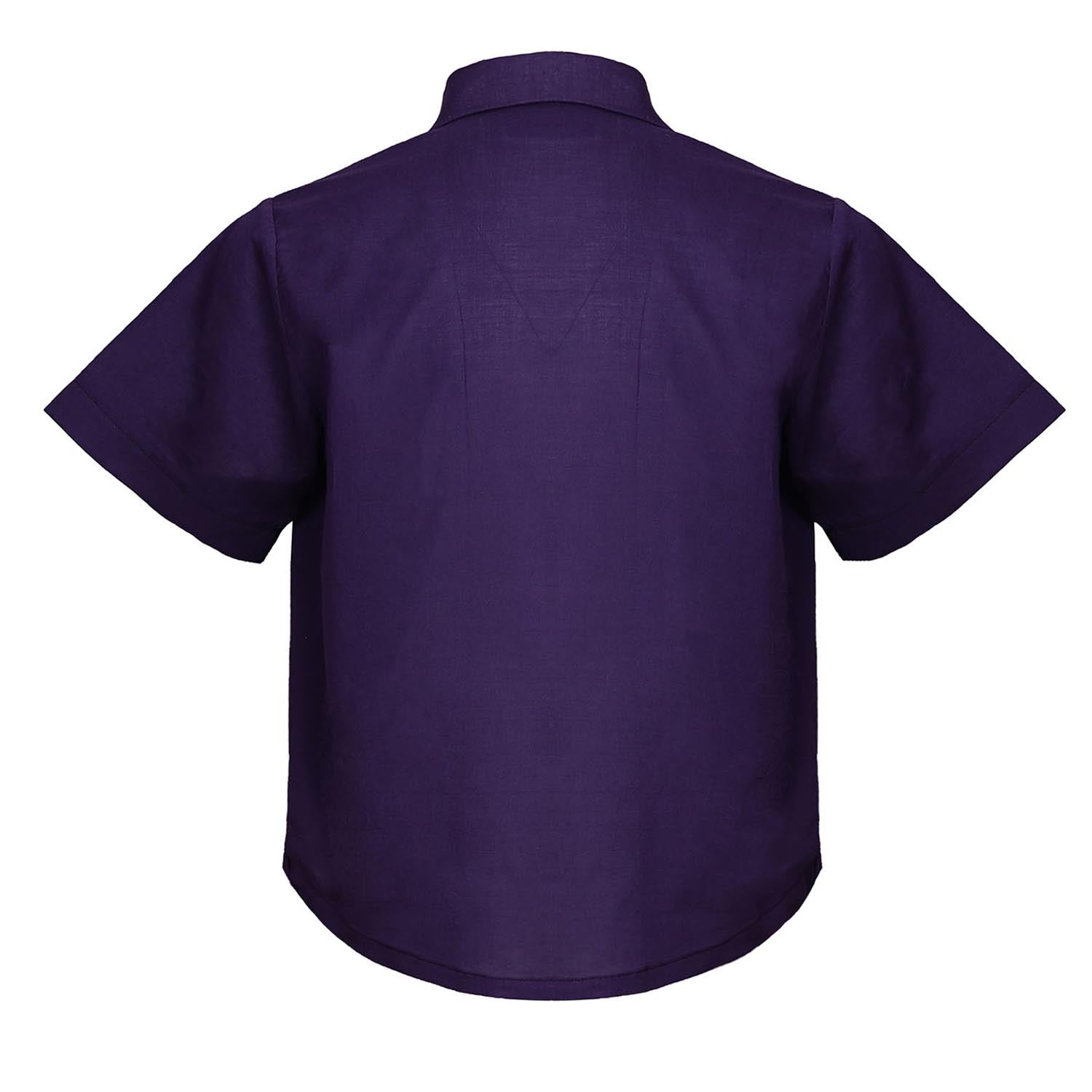 Kids Short-sleeved Shirt in Purple-2
