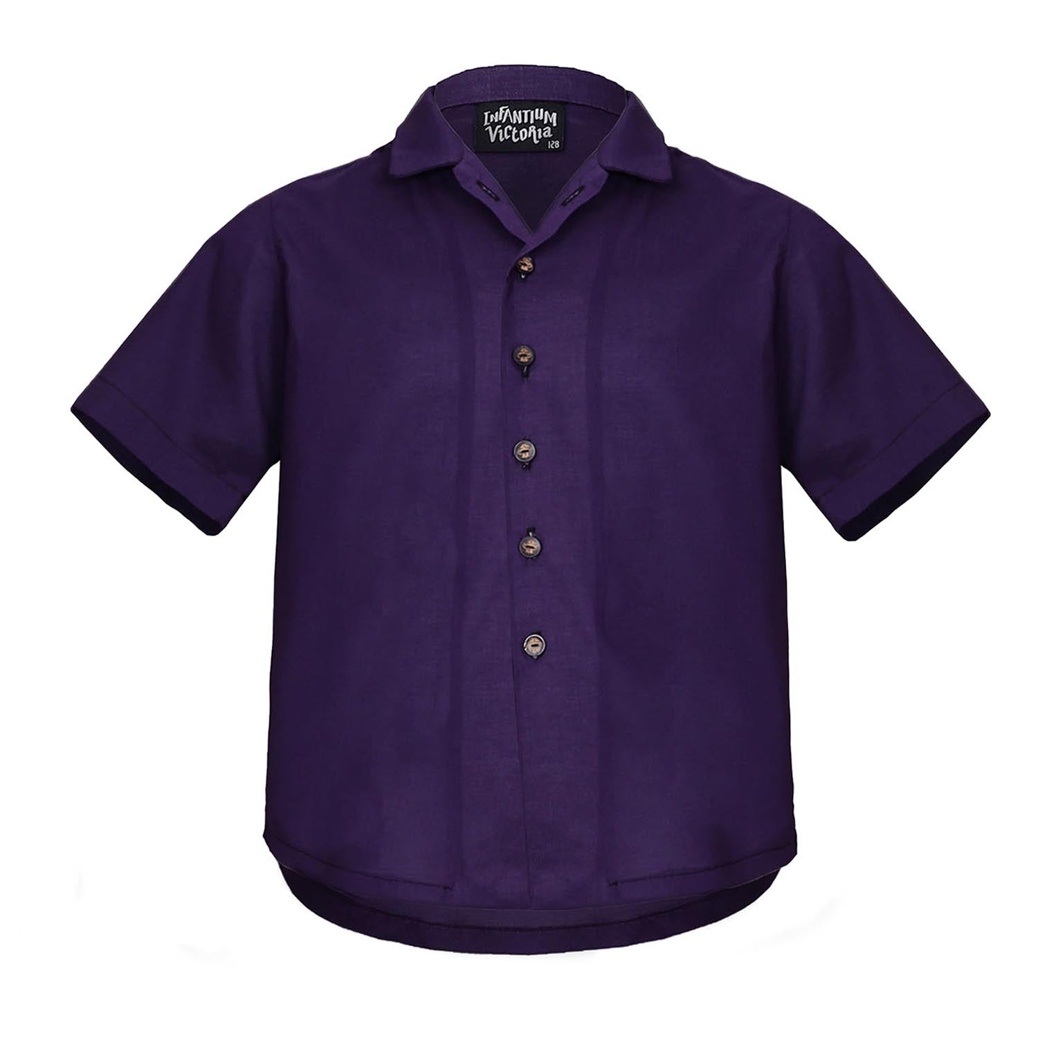 Kids Short-sleeved Shirt in Purple-0