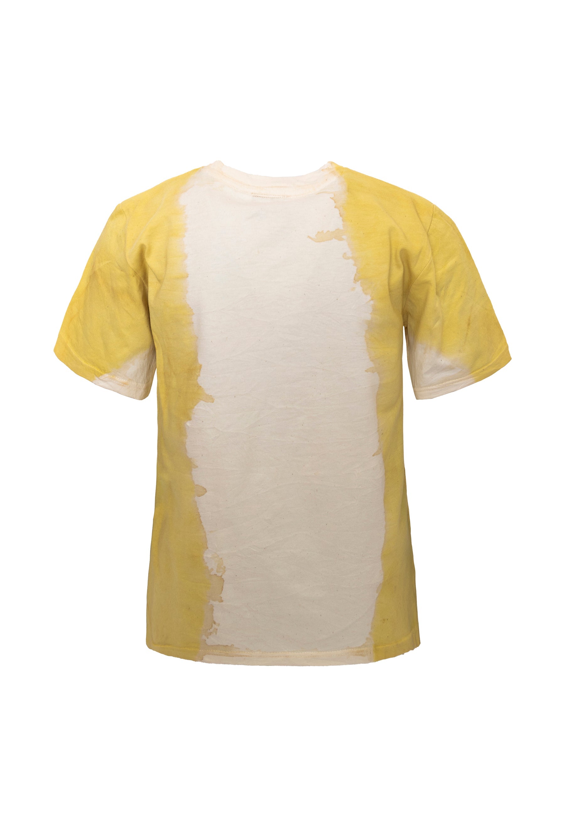 Artisanal Girls and Boys T-Shirt naturally dyed Turmeric with Hand Print-4