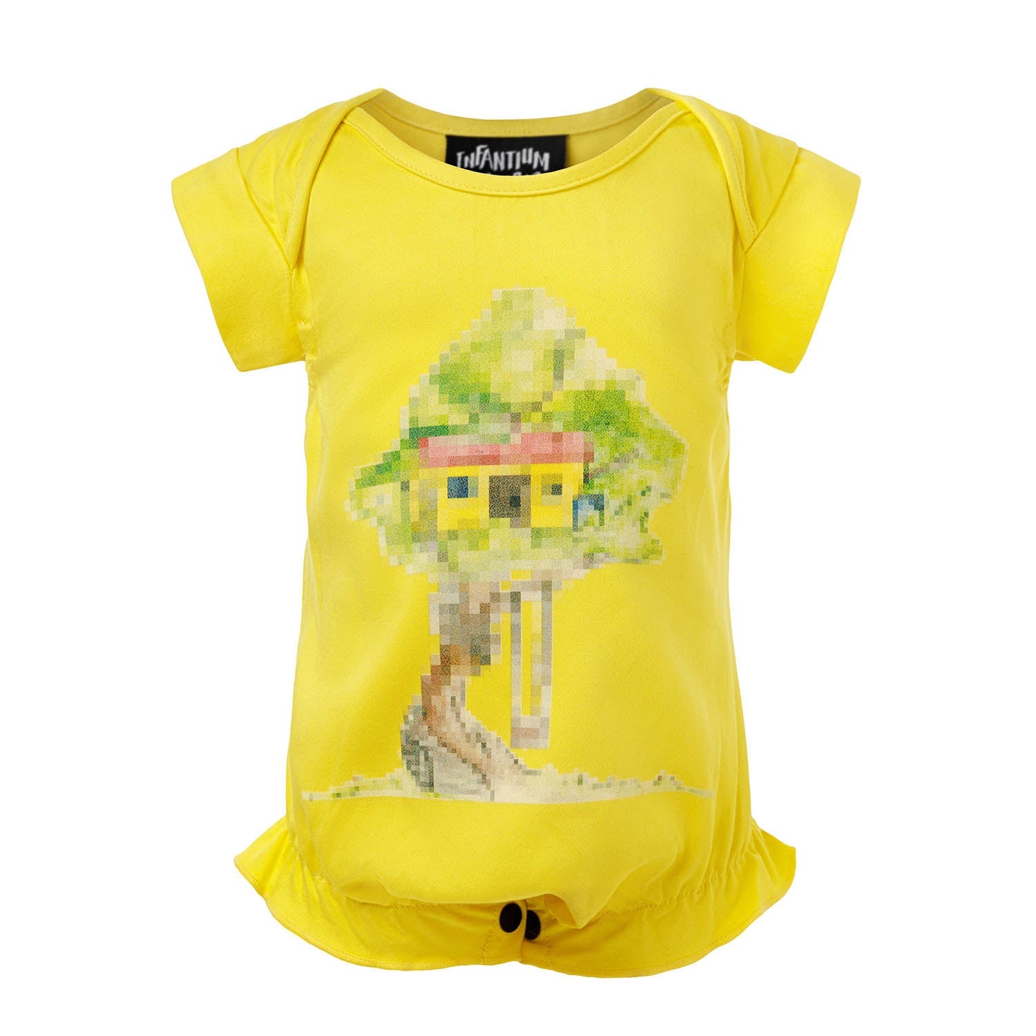 Yellow Romper with Treehouse Print-0