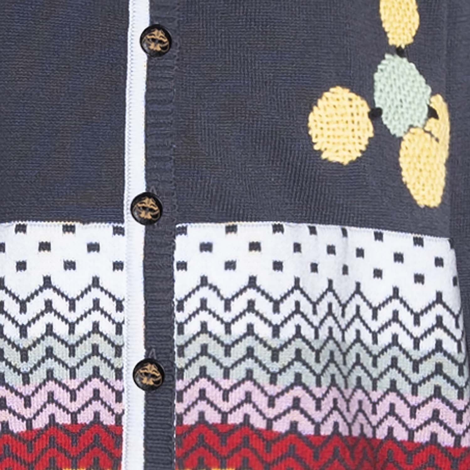 Grey Boys and Girls Cardigan with Hand Embroidery-3