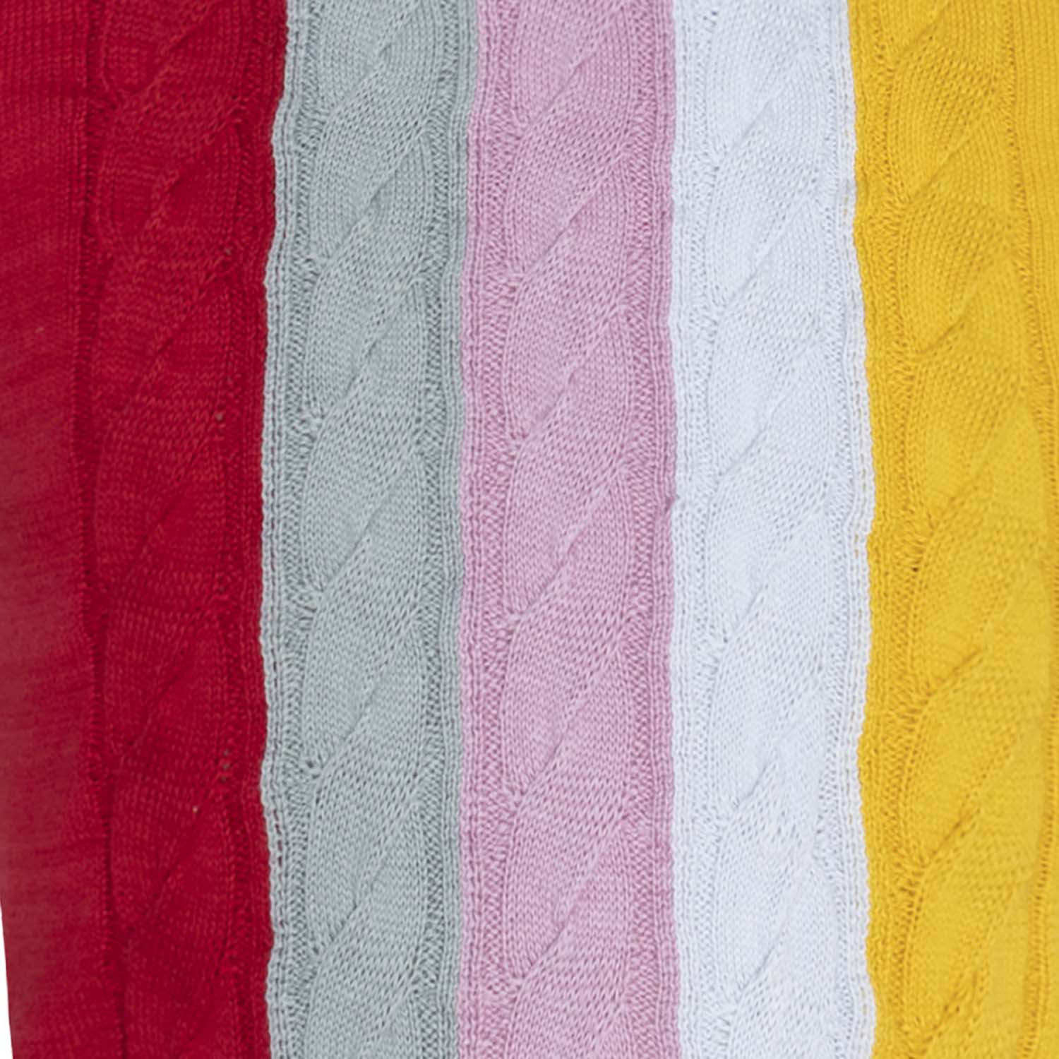 Grey Cable Knit Dress for Girls-1