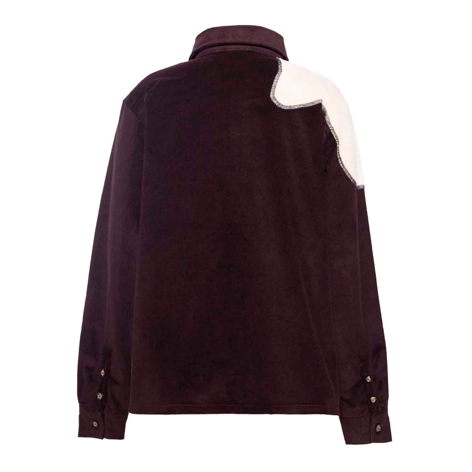 Velvet Kids Shirt in Aubergine-3