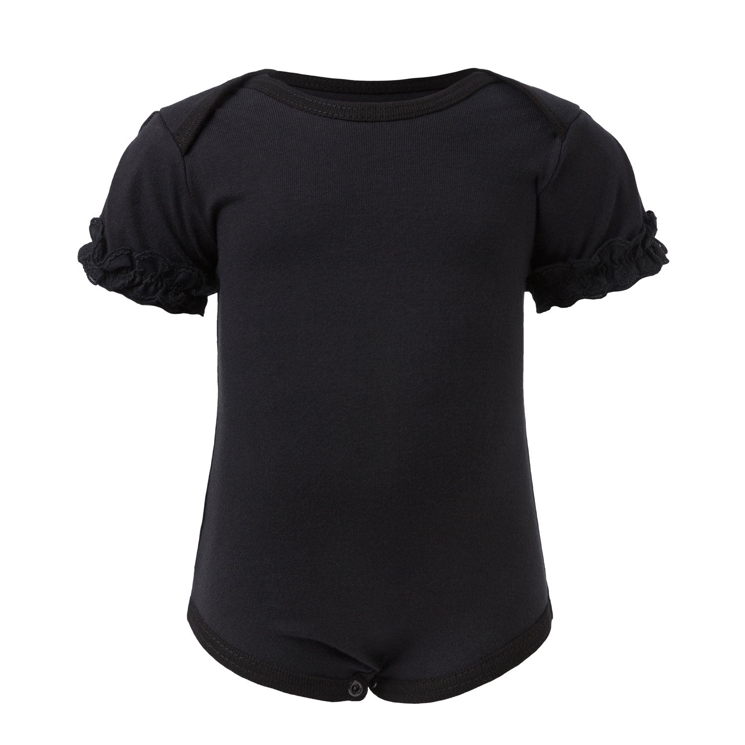 Baby Girl Onesie with Lace Trim-0