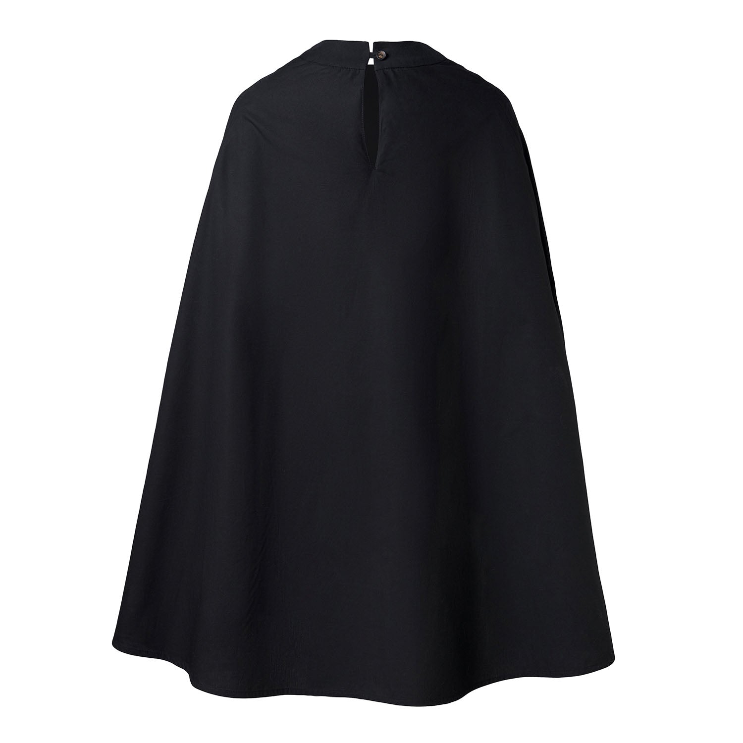 Black Cape Gown with Hand Smock-1