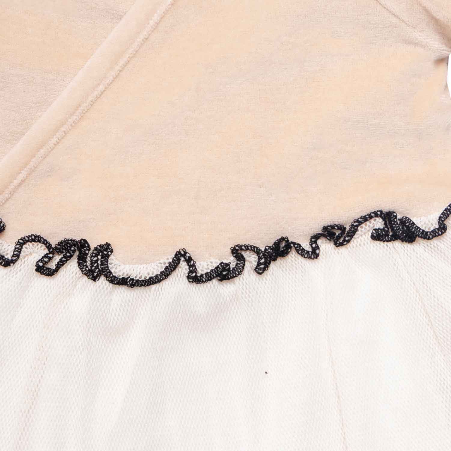 Baby Girl Tulle Dress in Beige-2