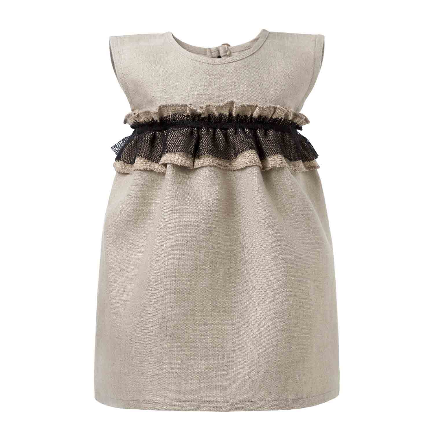 Linen Dress for Baby Girl-0