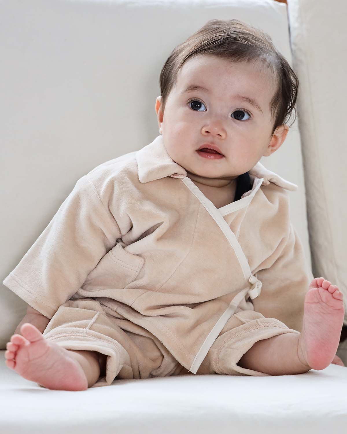 Beige Nicky Lounge Baby Pants-2