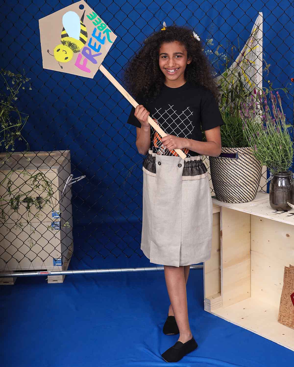 Linen Skirt with Ruffles-2