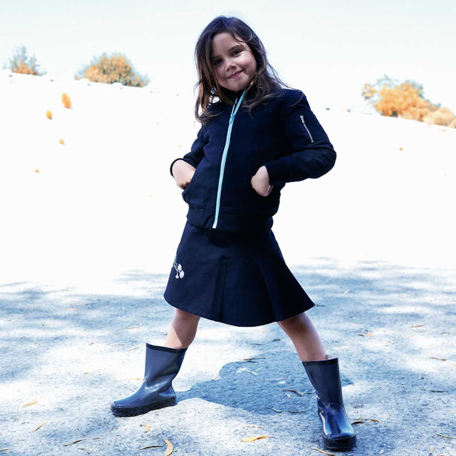 PRELOVED Black Bomber Jacket with Floral Emproidery, 1 year-1