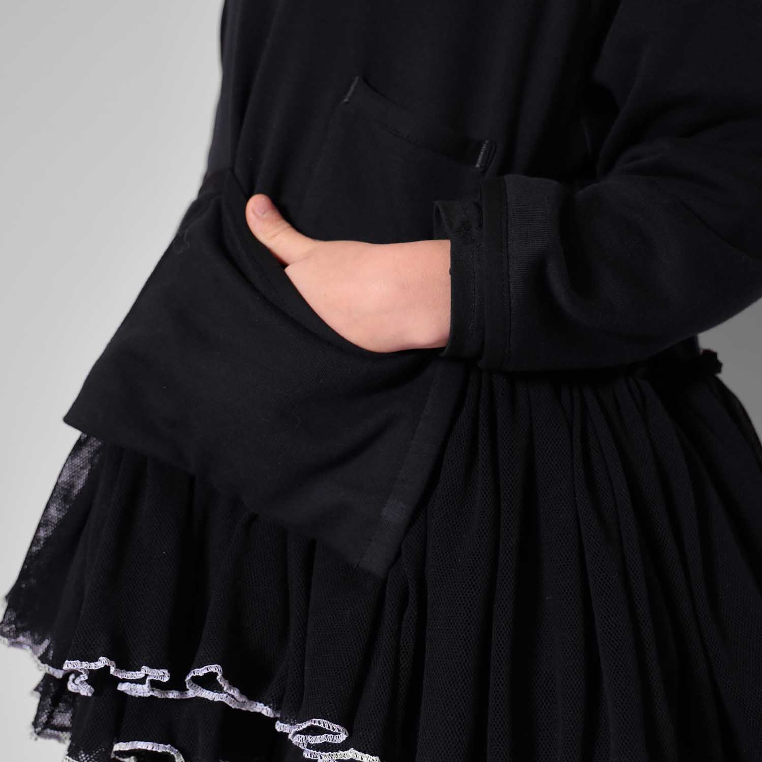 Black Designer Hoodie for Kids-3