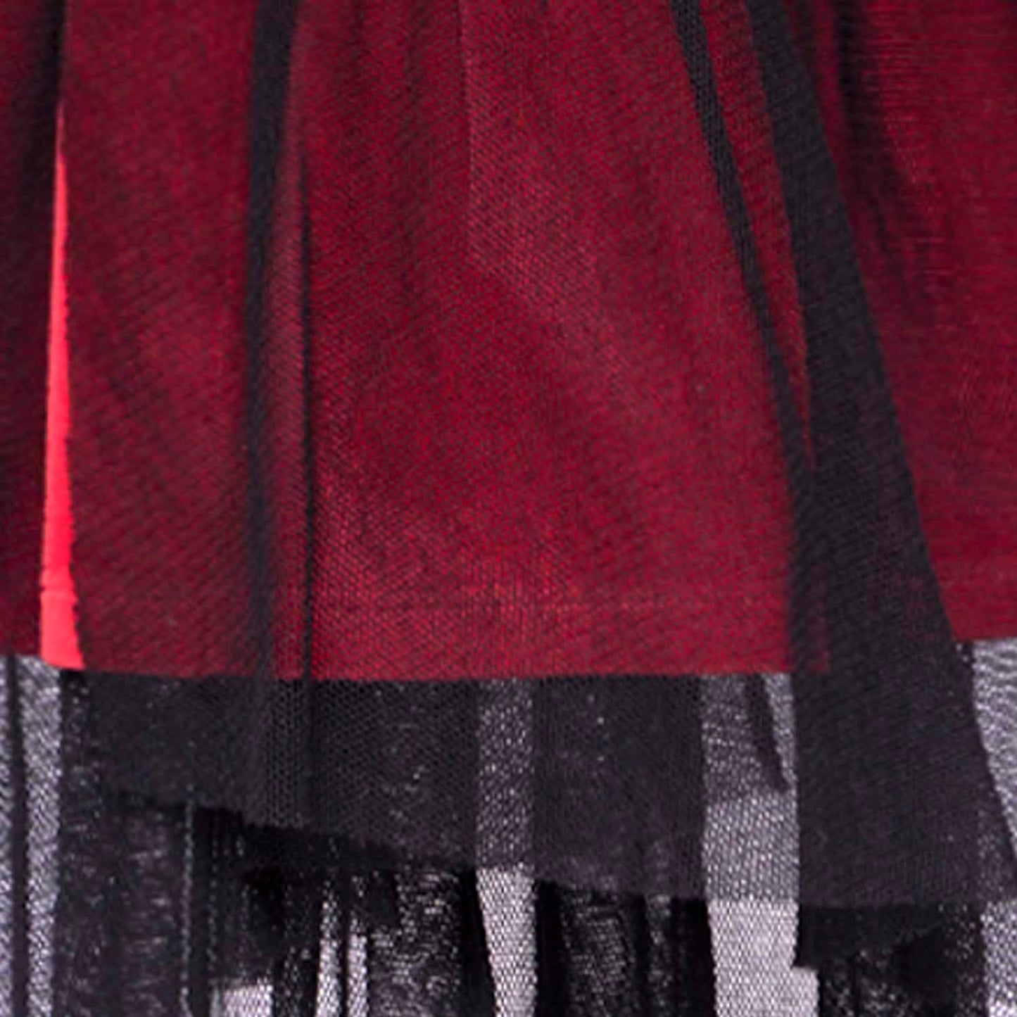 Baby Black Dress with Red Underskirt and Tulle-1