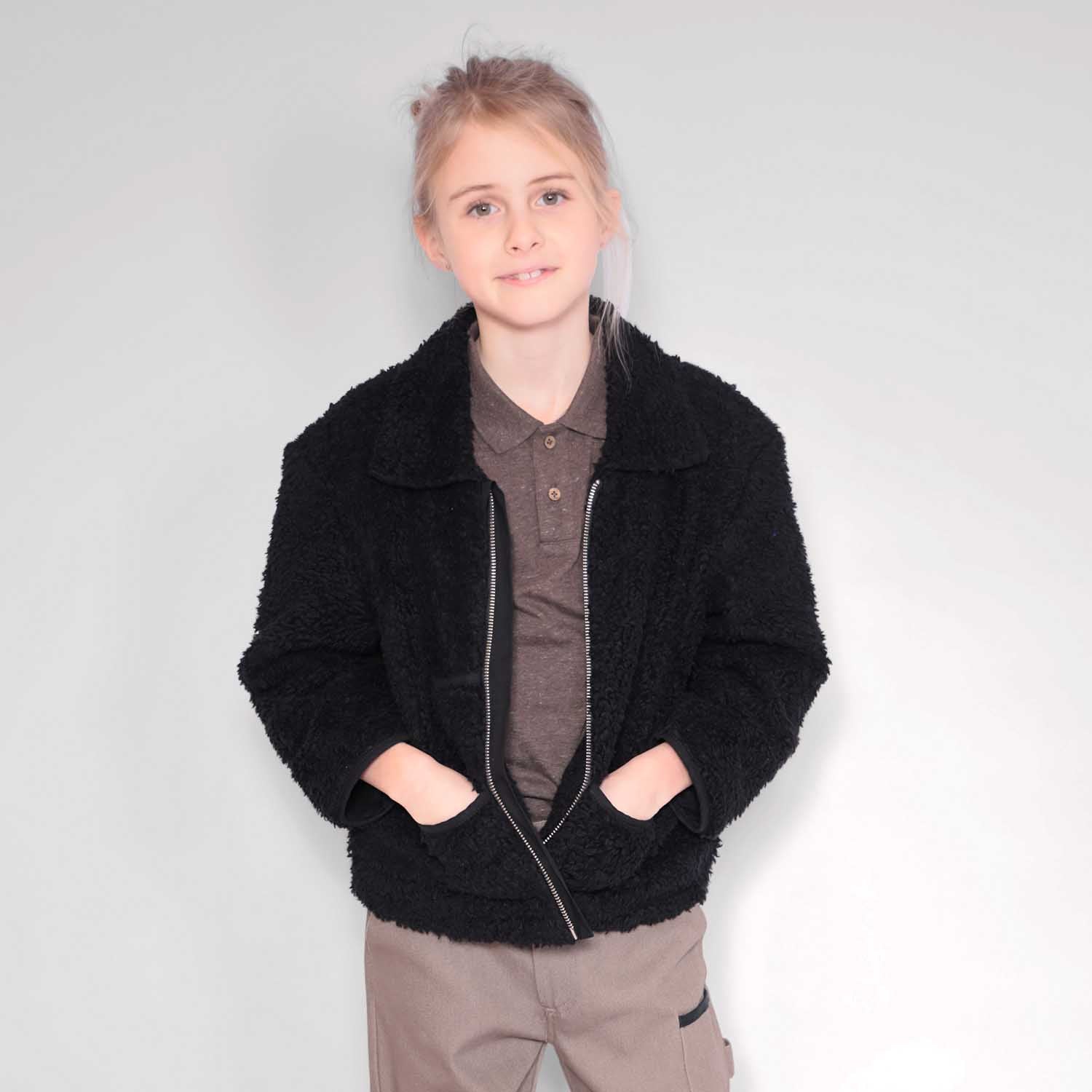 Black Faux Fur Jacket-1