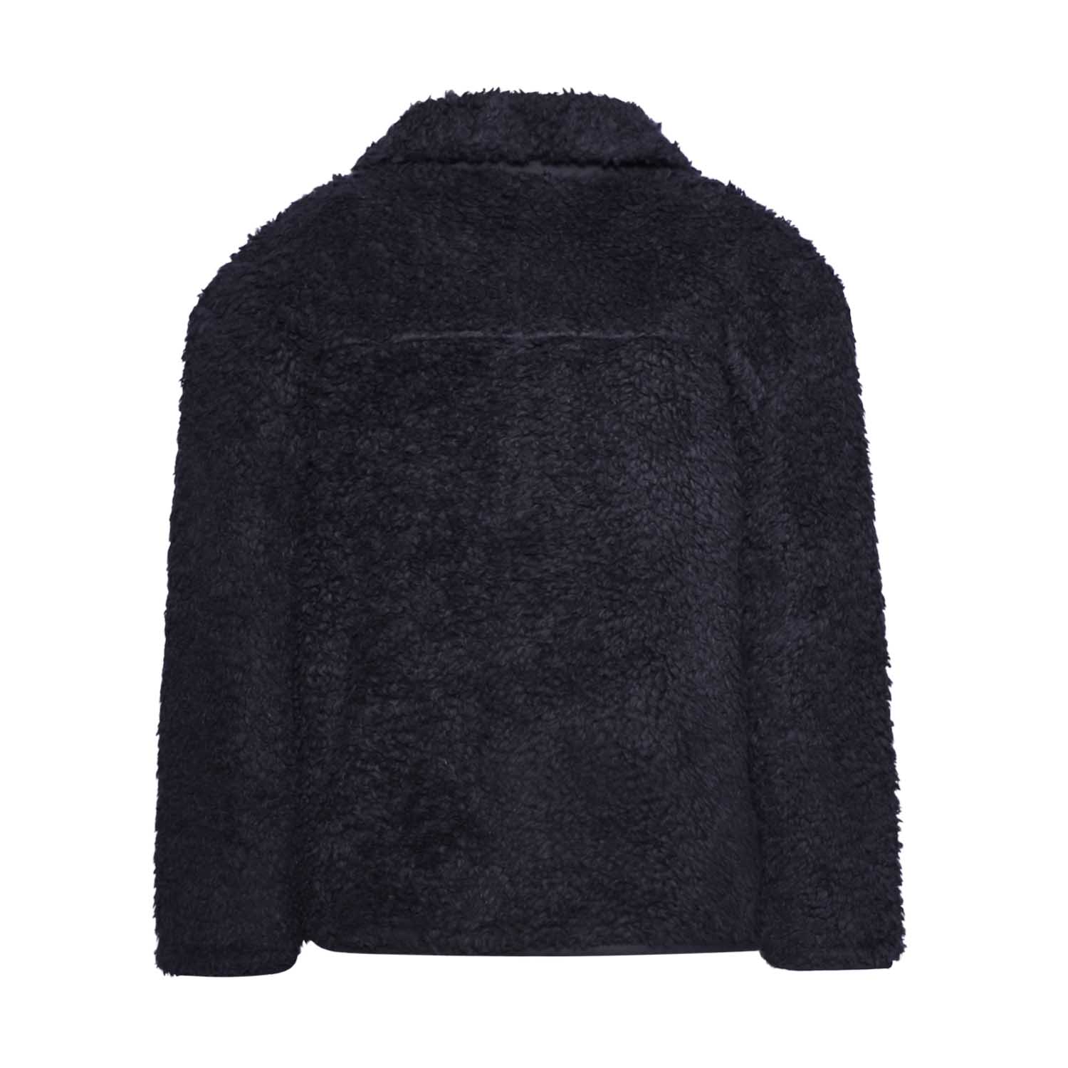 Black Faux Fur Jacket-3