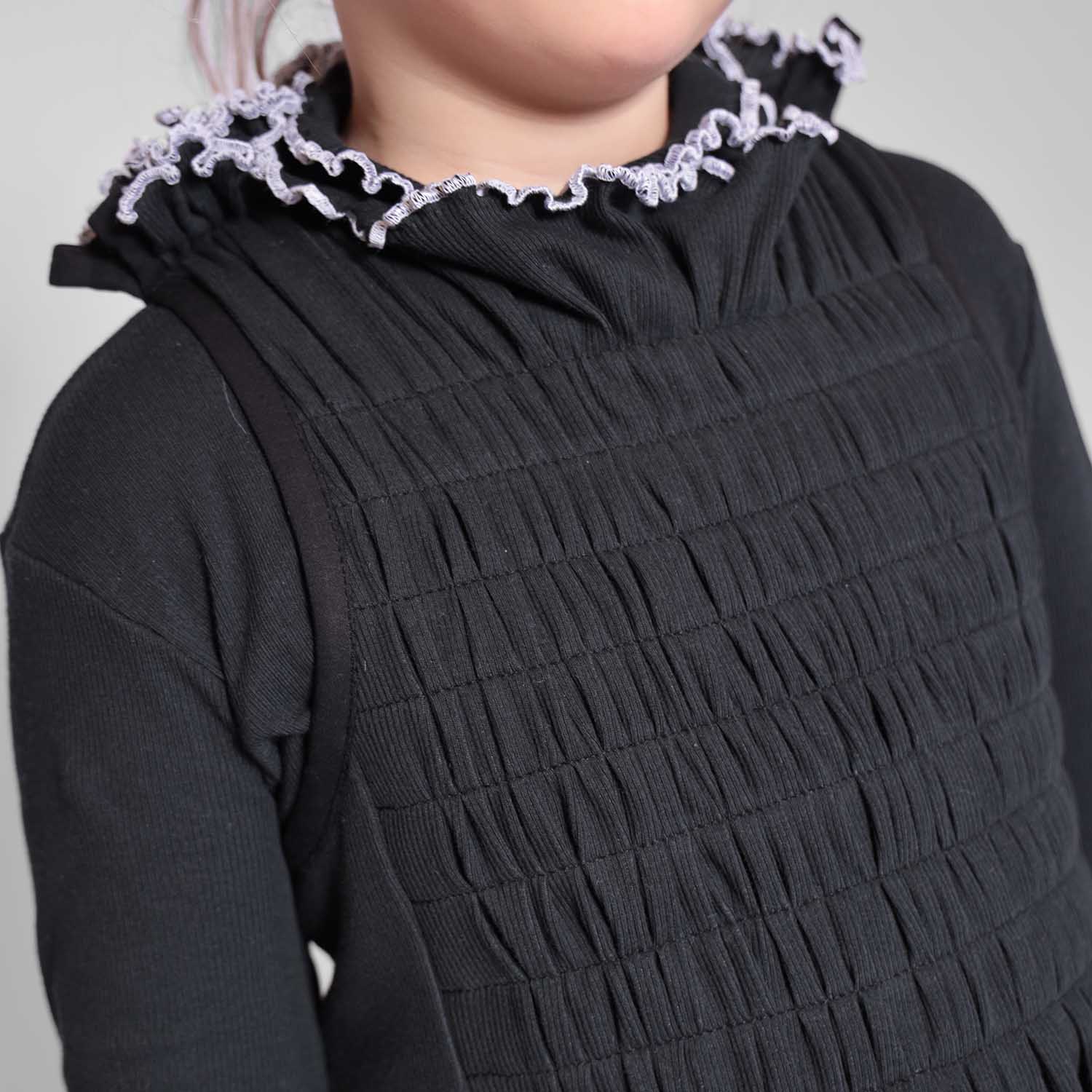 Wednesday Black Dress for Girls-2