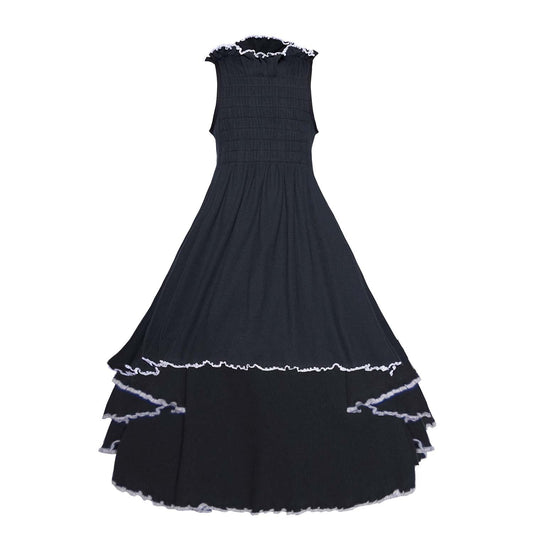 Wednesday Black Dress for Girls-0