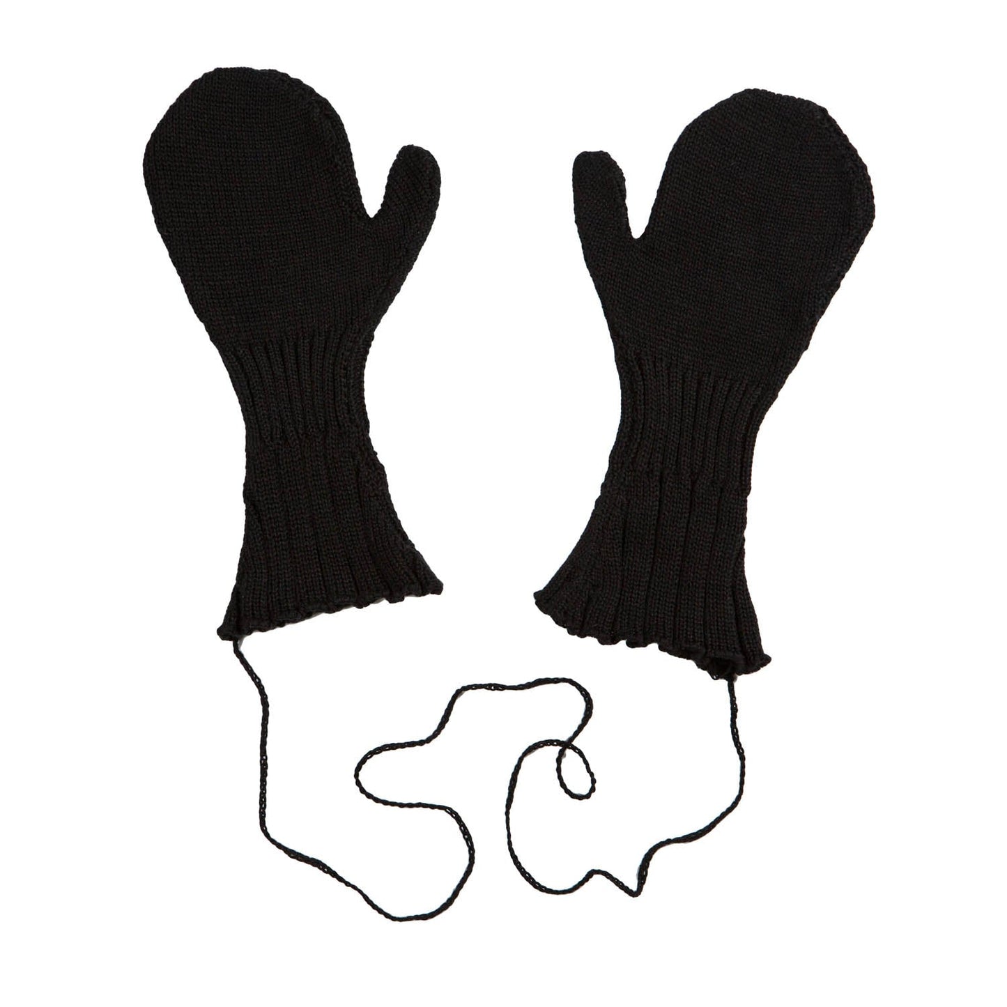 Knitted Black Gloves-0