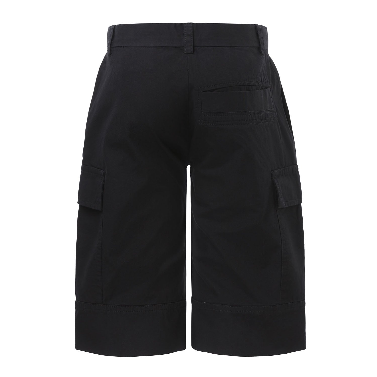 Kids Black Cargo Shorts-0
