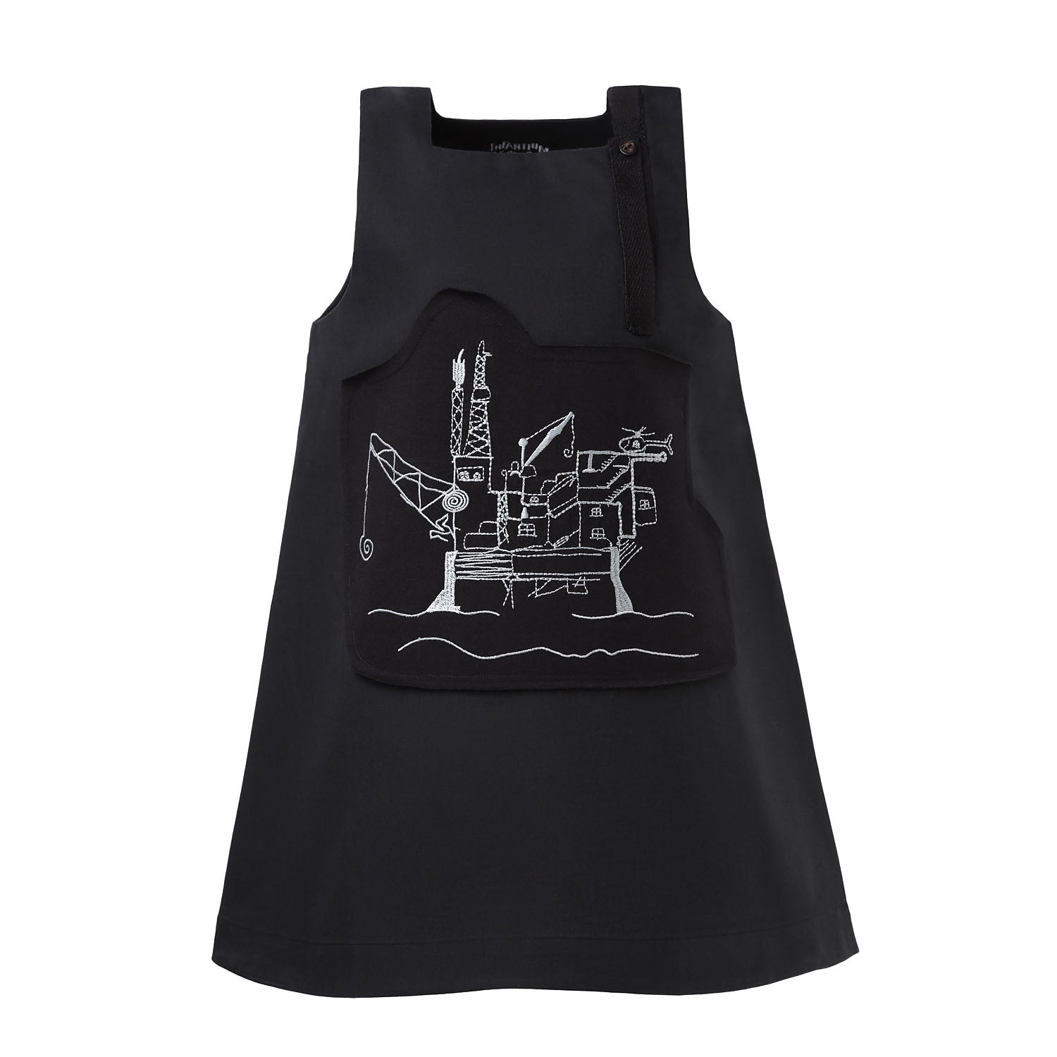 Black Trapeze Dress-0