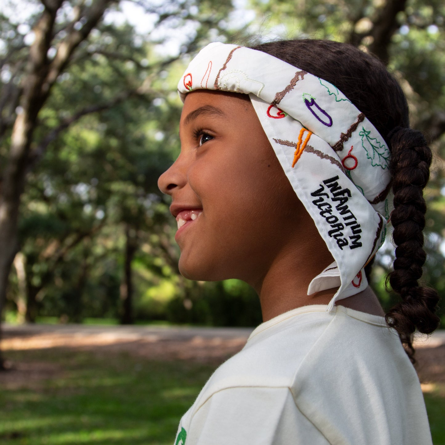Off-White Bandana with Embroidery-1