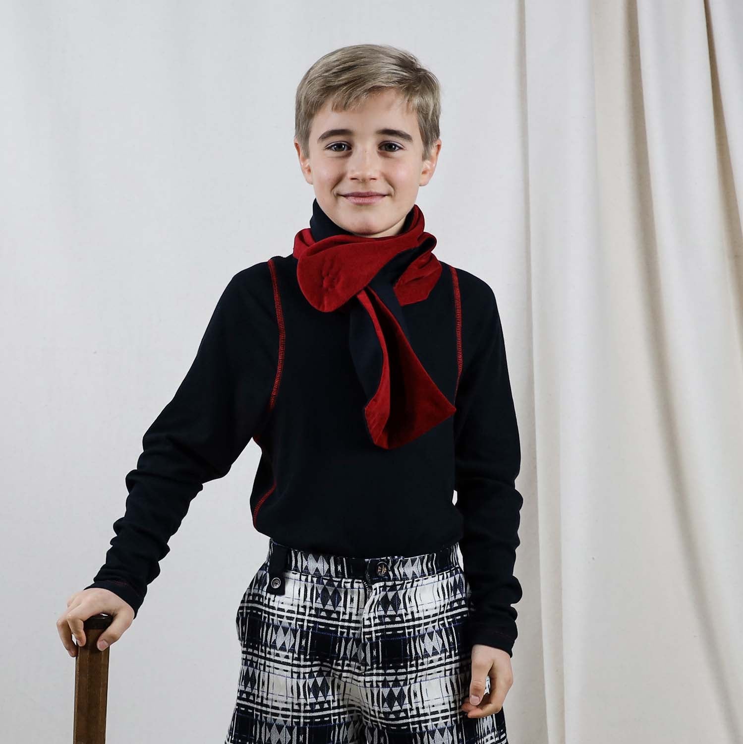 Kids' Black Turtleneck Top-1