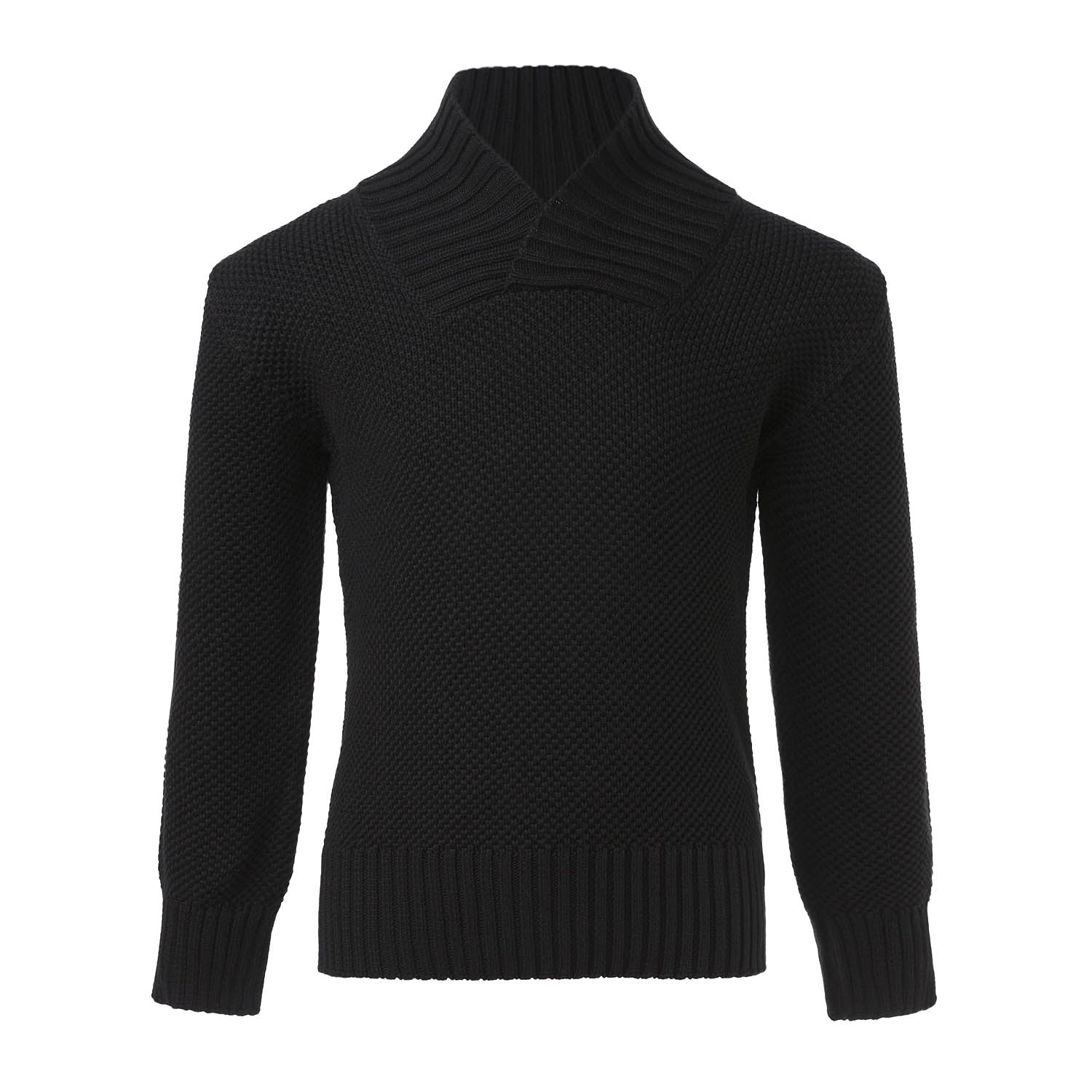 Knitted Black Sweater-0