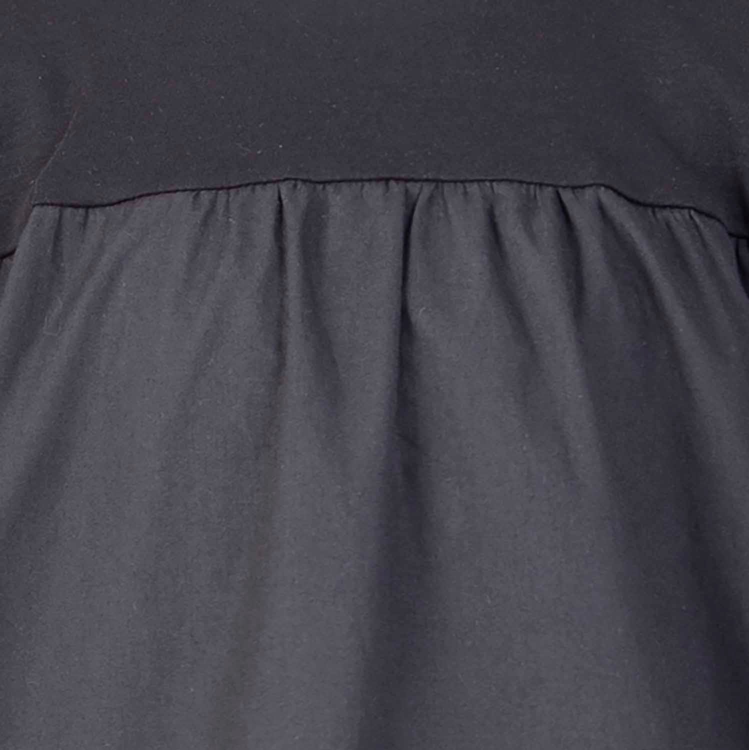 Girls Cotton Black Shirt Dress-2