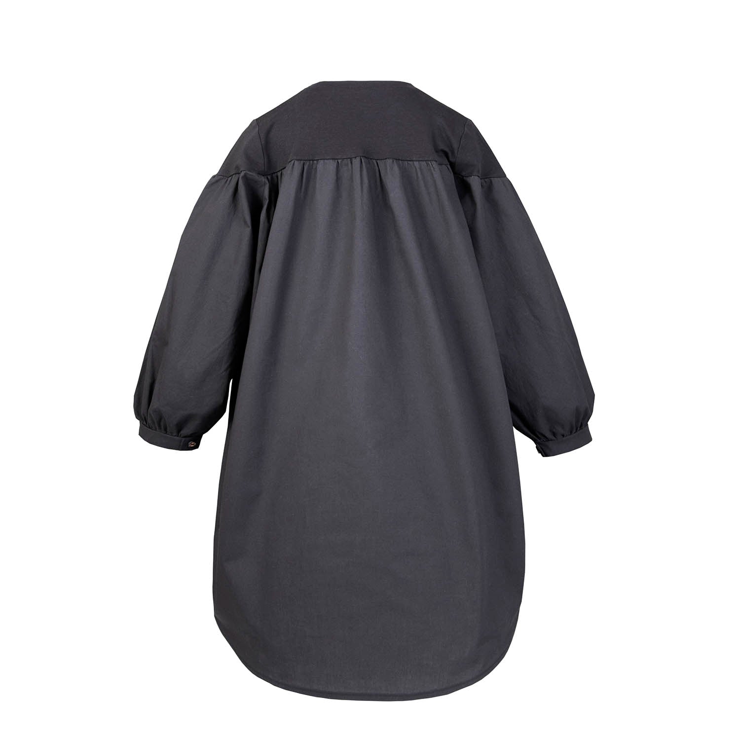 Girls Cotton Black Shirt Dress-3