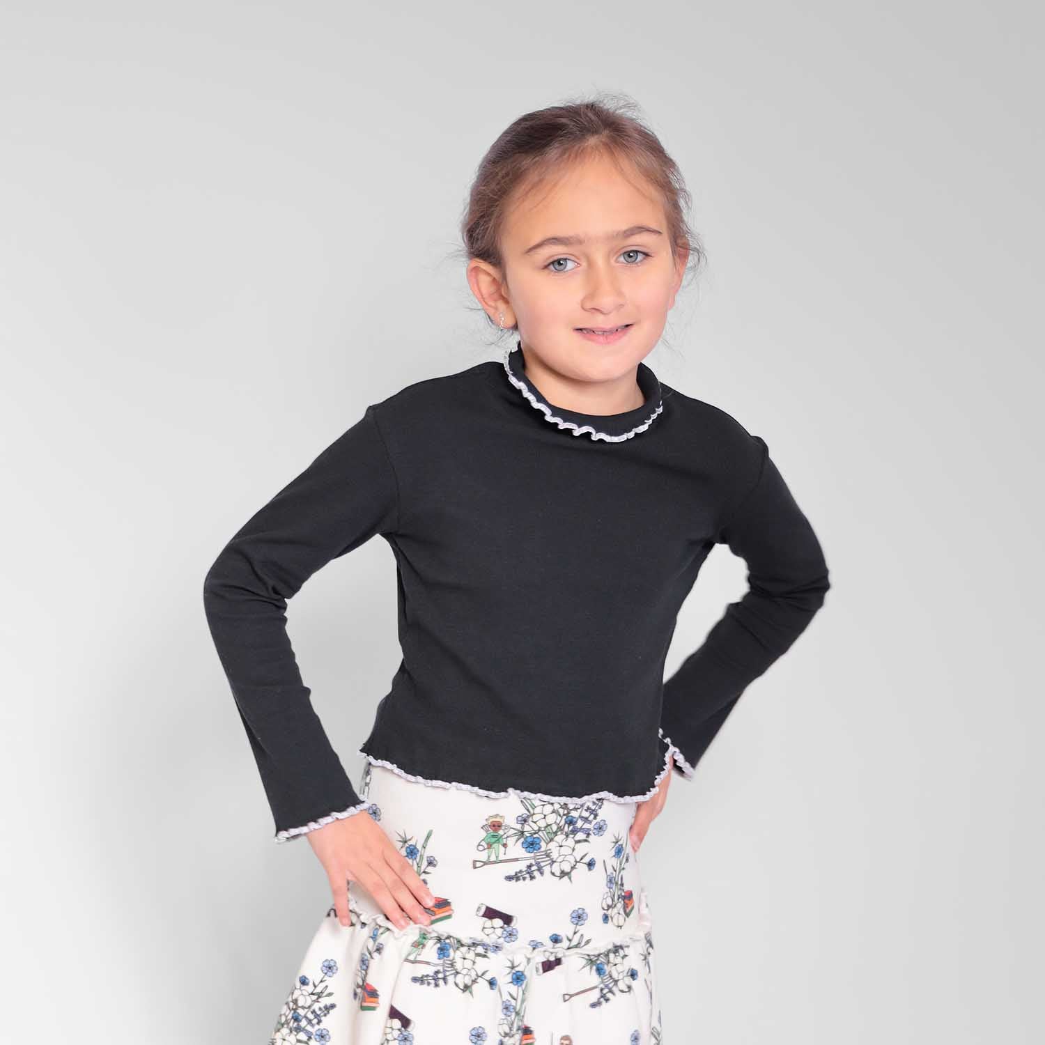 Black Turtleneck Top-1