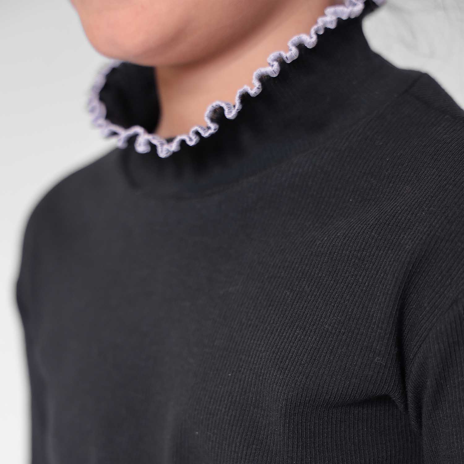 Black Turtleneck Top-2