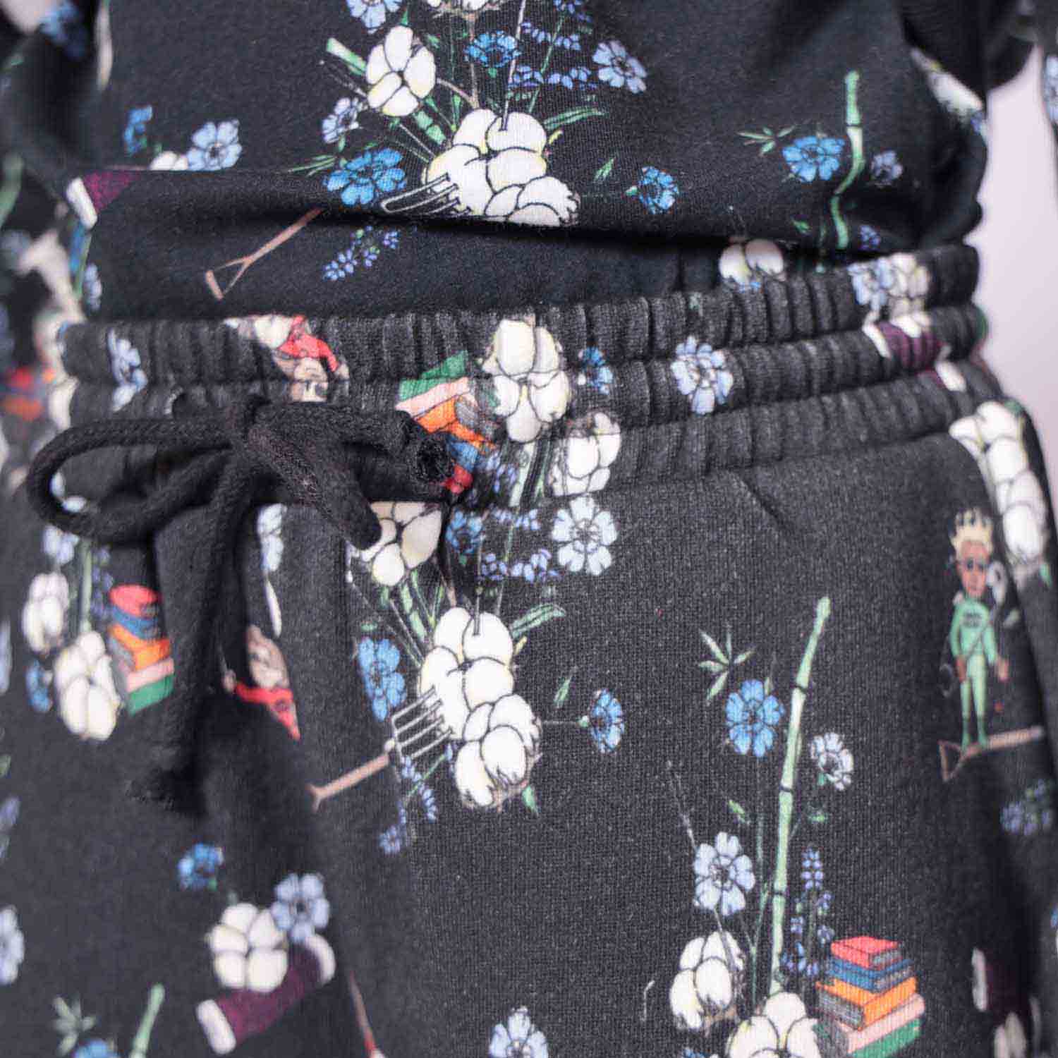 Black Floral Baby Pants-3