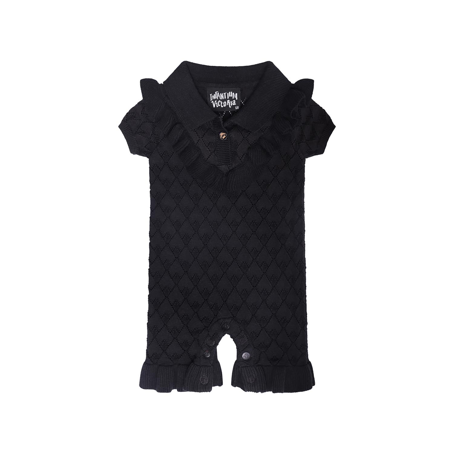 Black Baby Knitted Onesie-0