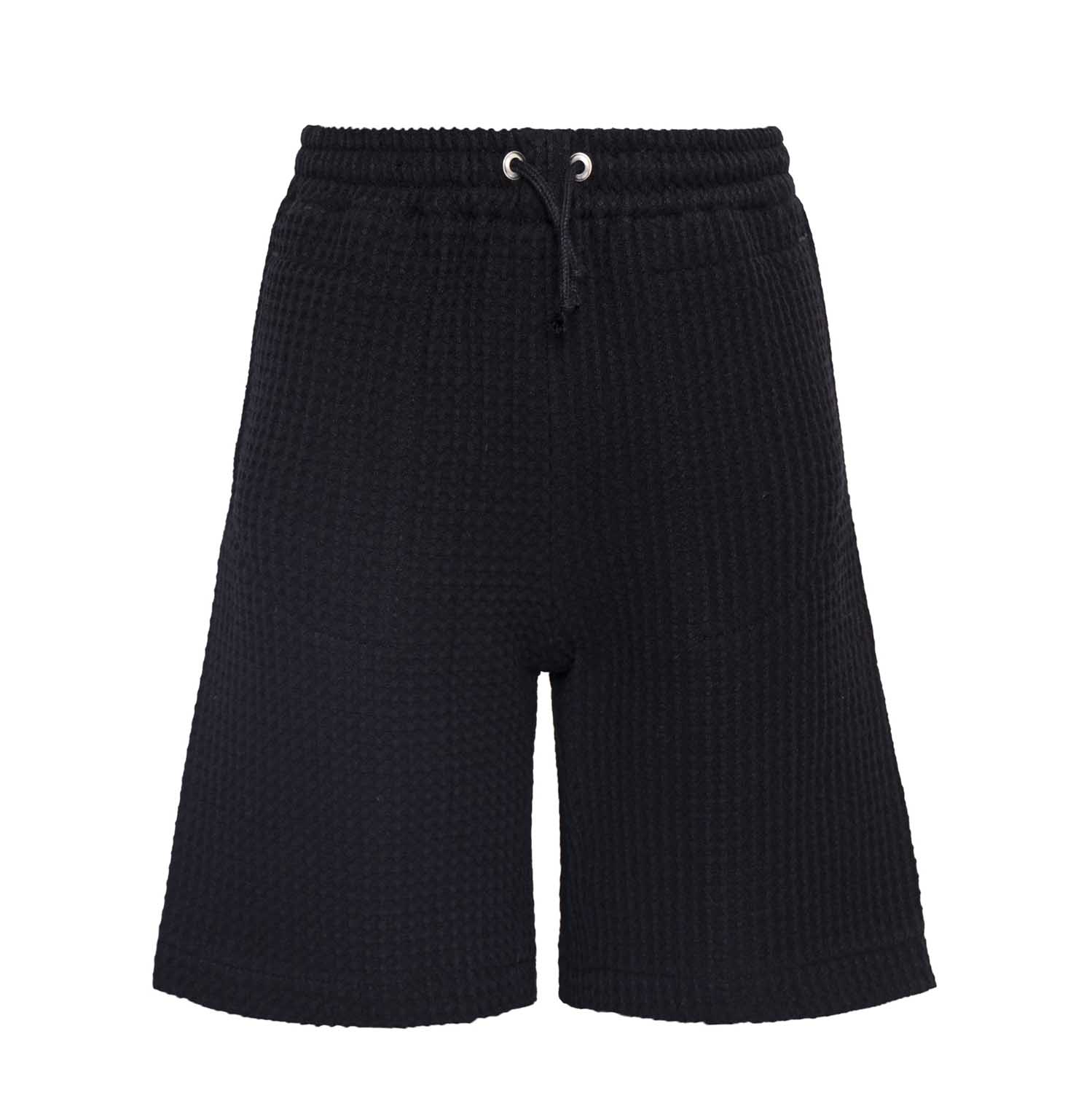 Boys and Girls Black Bermuda Shorts-0