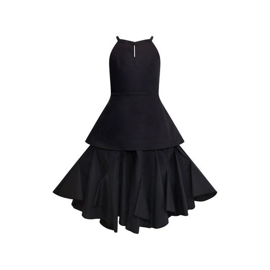 Zero Waste Girls Black Dress-0