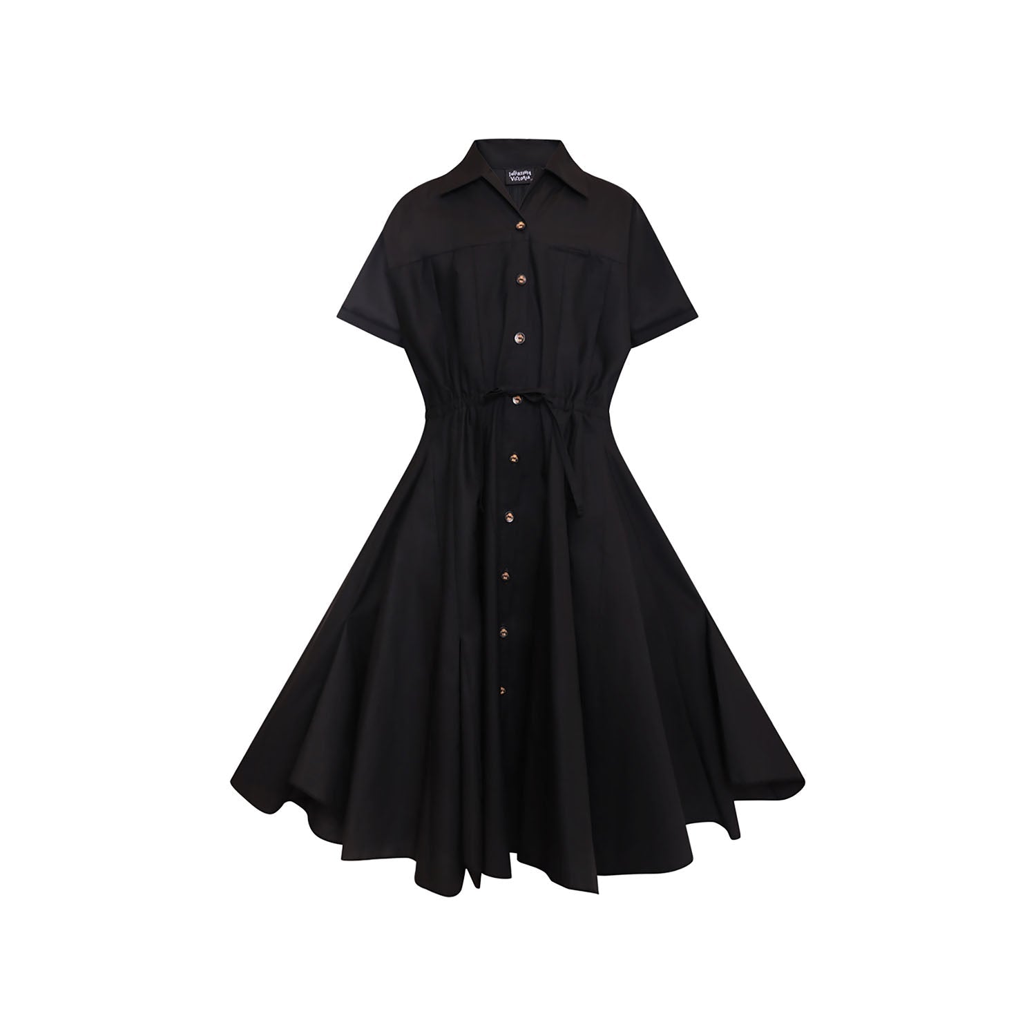 Zero Waste Black Shirt Dress-0