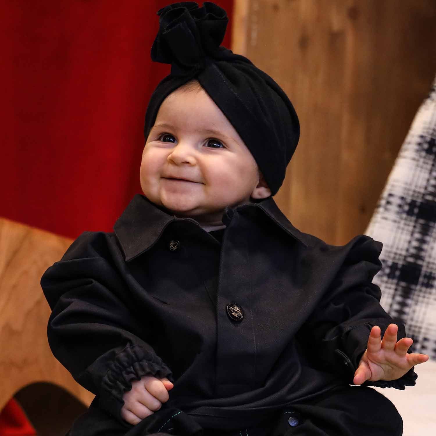 Baby Black Tunic with Panda Embroidery-2