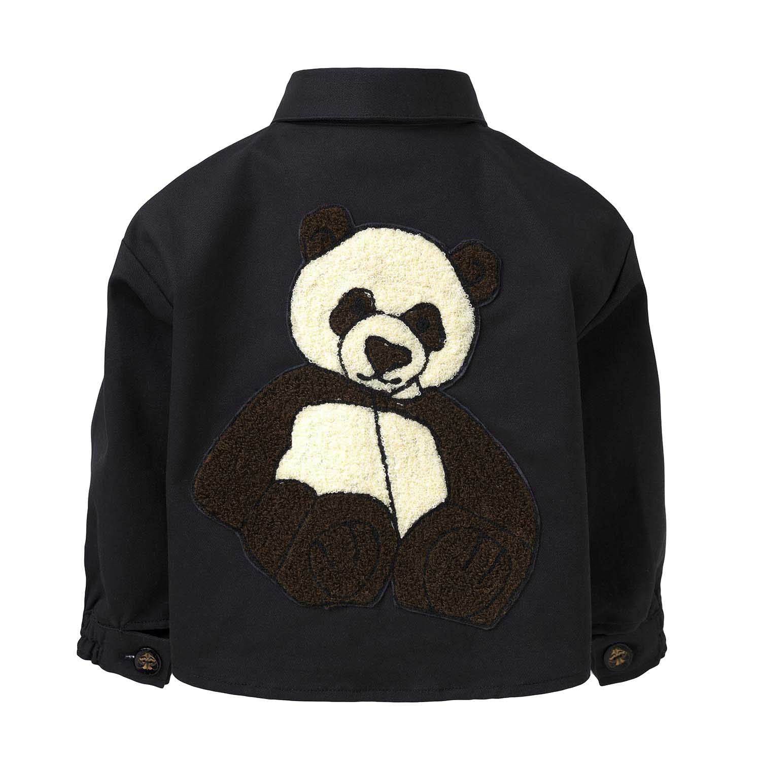 Baby Black Tunic with Panda Embroidery-1