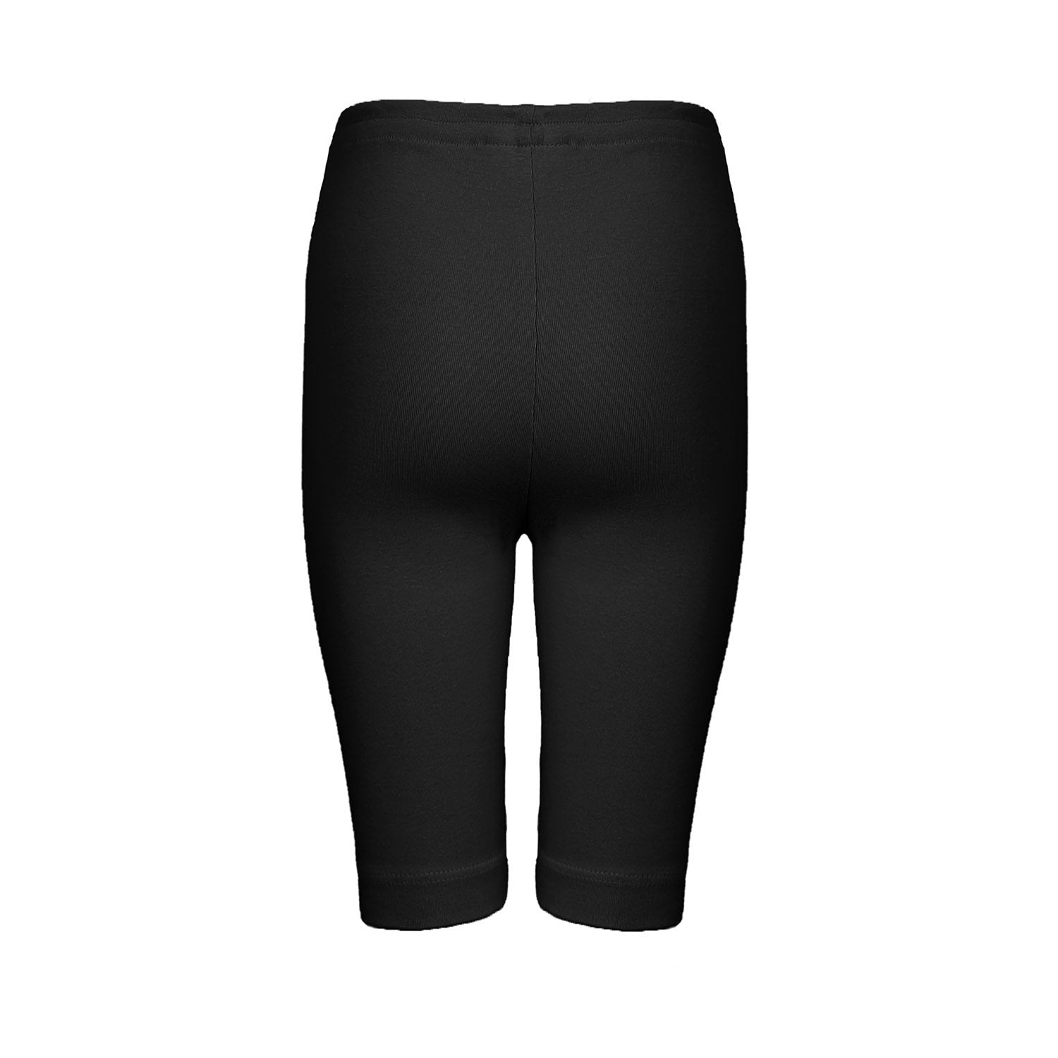 Black Jersey Boys and Girls Biker Shorts-2