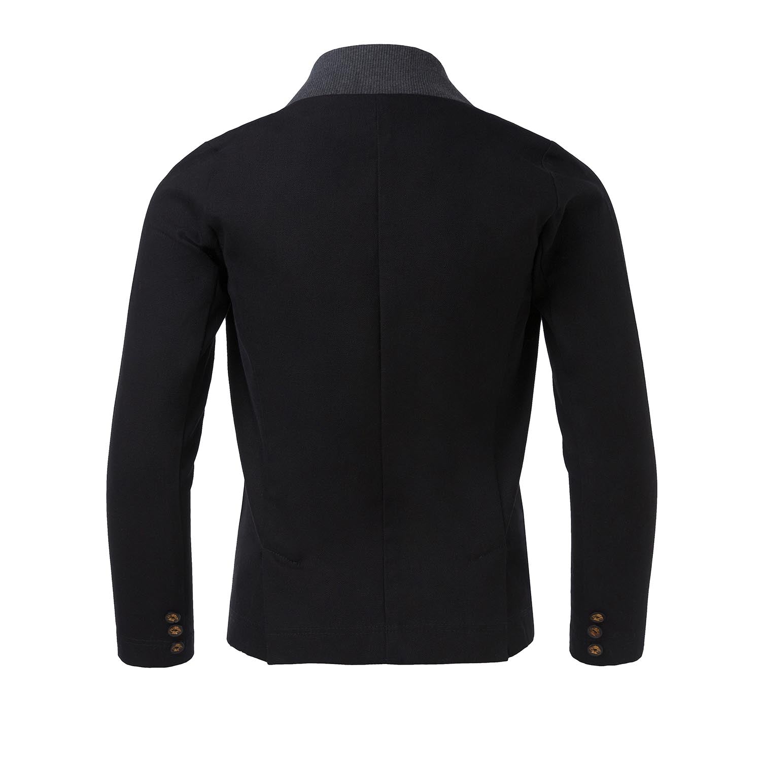 Kids' Black Tailored Jacket with Hemp Sash-1