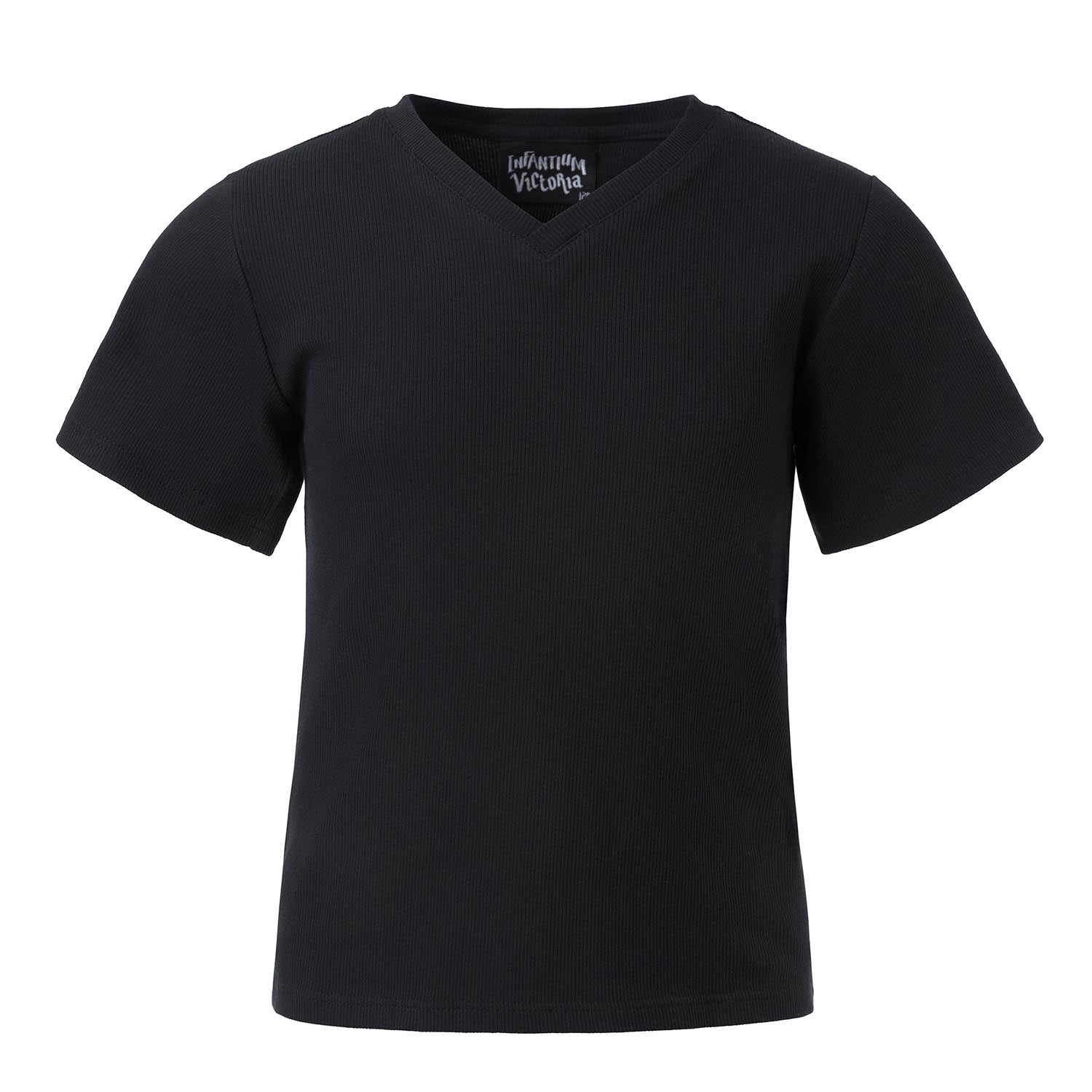 V-Neck Fine Jersey Top-0